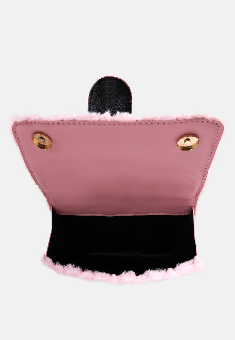 Furry Mini Sling Bag from London Rag International