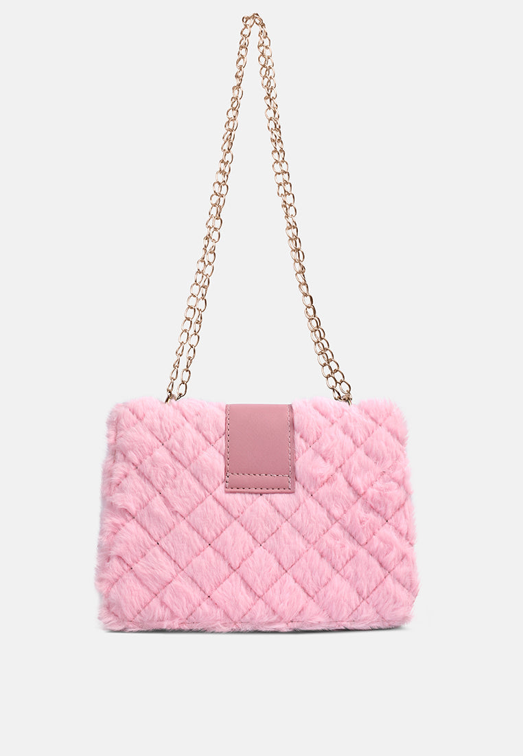 Furry Mini Sling Bag from London Rag International