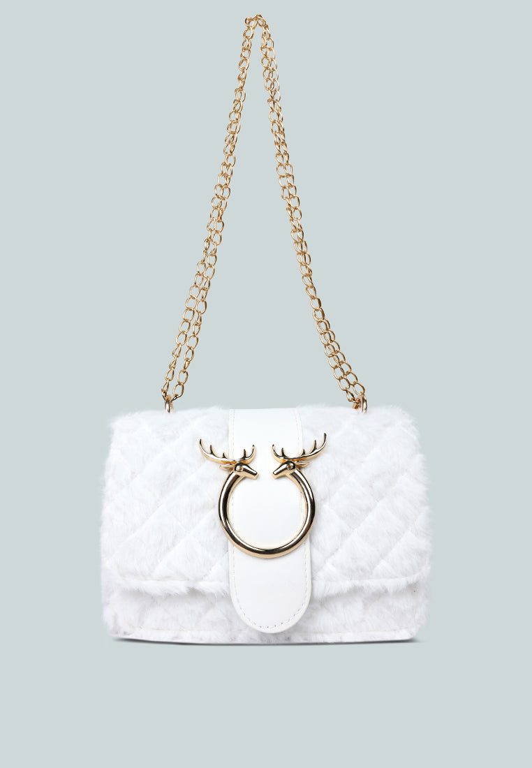 Furry Mini Sling Bag from London Rag International