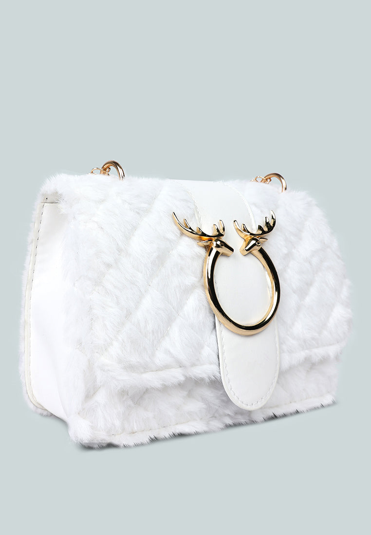 Furry Mini Sling Bag from London Rag International
