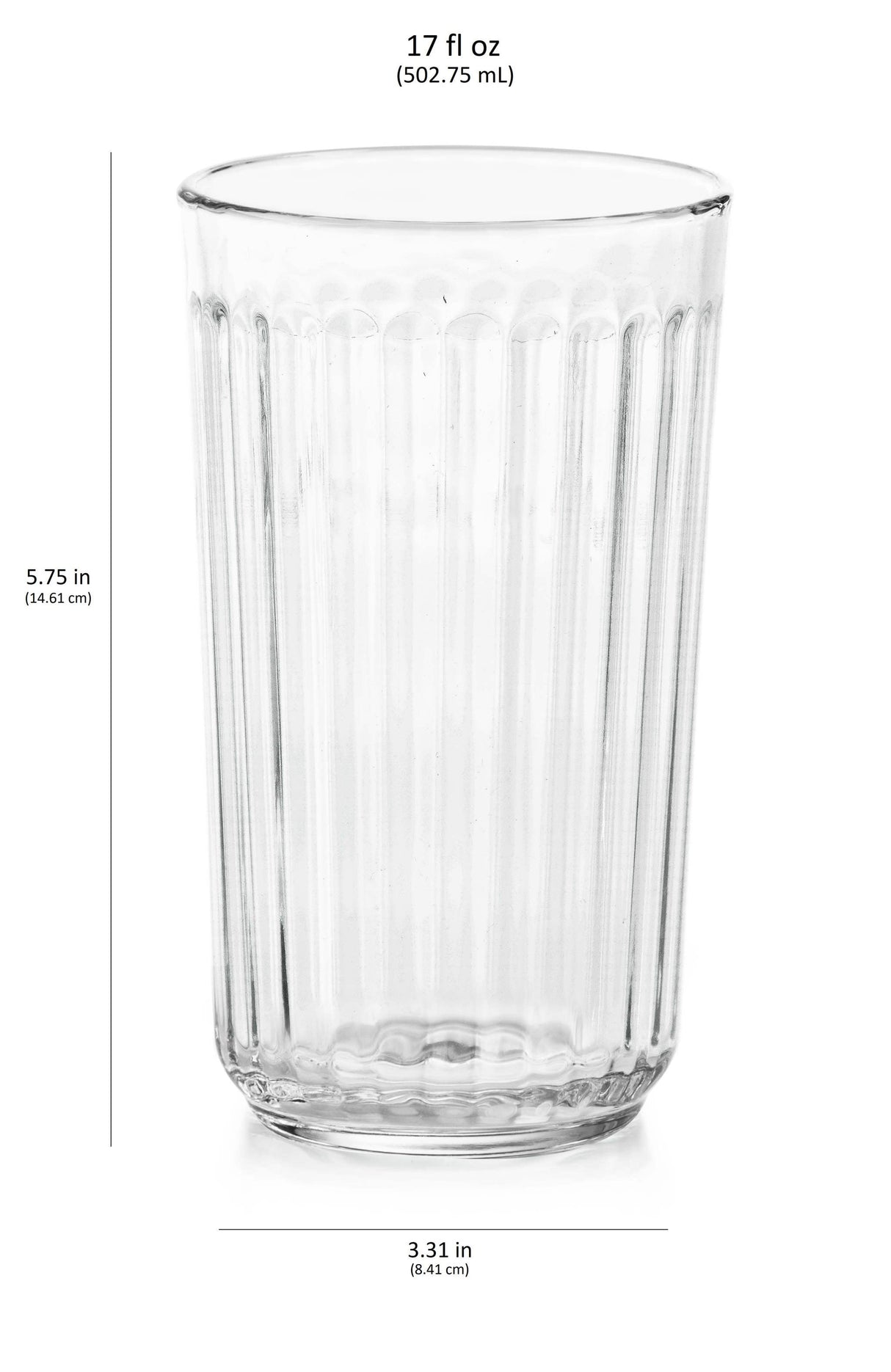Libbey Paneled Highball Glasses, 17-ounce, Set of 6 from Libbey