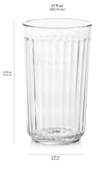 Libbey Paneled Highball Glasses, 17-ounce, Set of 6 from Libbey