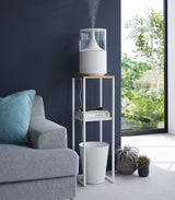 Two-Tier Display & Storage Shelf (31.5" H)  - Steel + Wood from Yamazaki Home