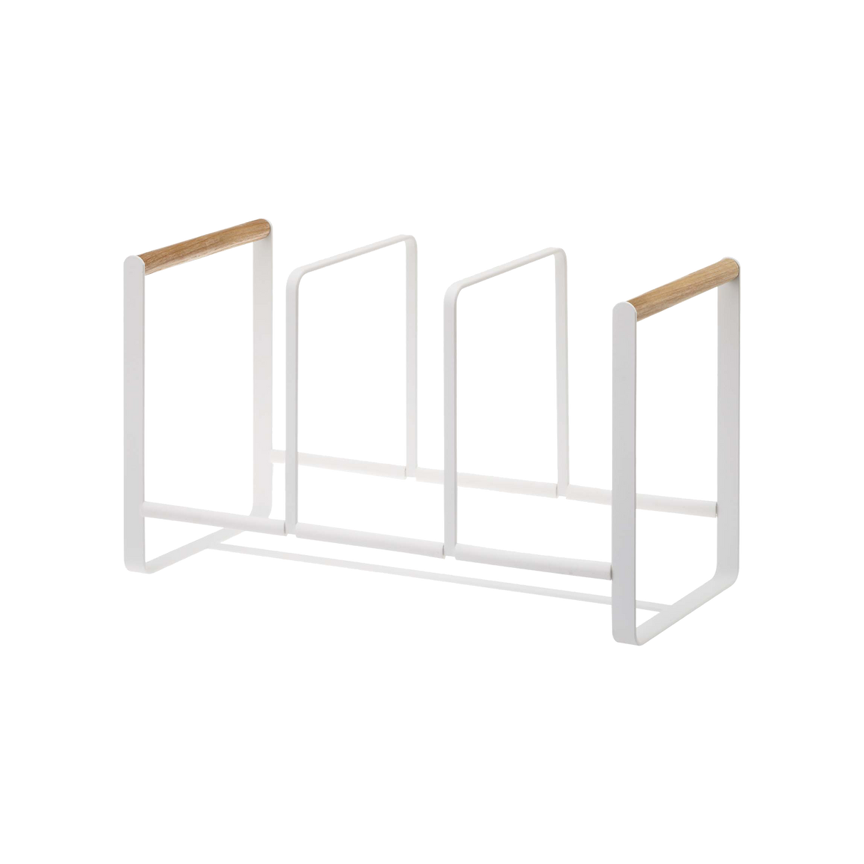 Vertical Plate Organizer - Steel + Wood from Yamazaki Home