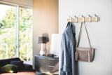 Wall-Mounted Coat Rack - Steel + Wood from Yamazaki Home