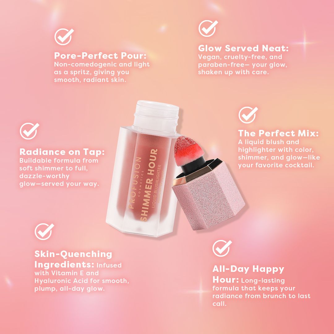 Shimmer Hour Liquid Blushlighter from Profusion Cosmetics