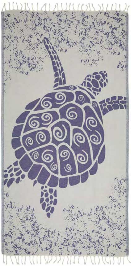 Galapagos Turtle Bleue - Turkish Towel from Sun Drunk