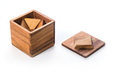 2 Pyramids In a Box - Wooden Brain Teaser Puzzle from Kubiya Games