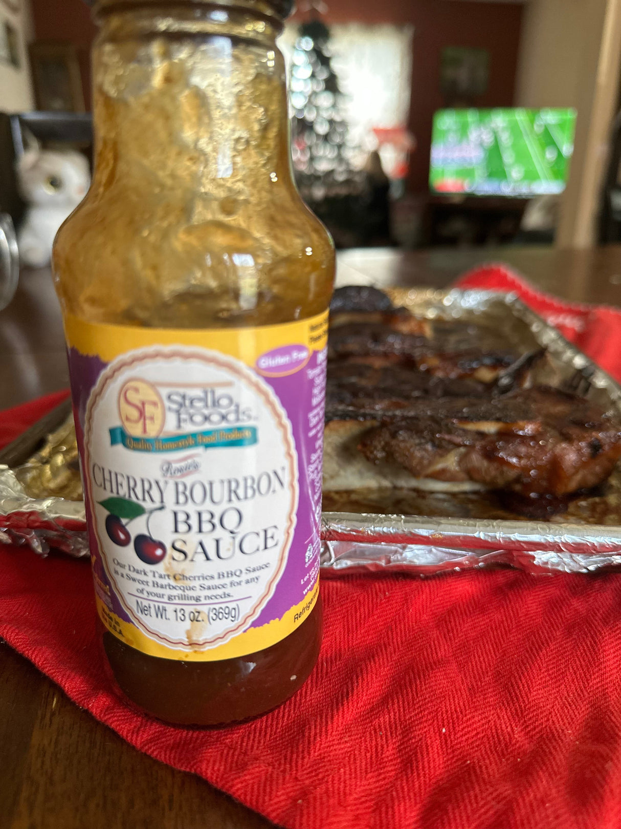 Stello Foods - Rosie's Cherry Bourbon BBQ Sauce 13 oz From Stello Foods