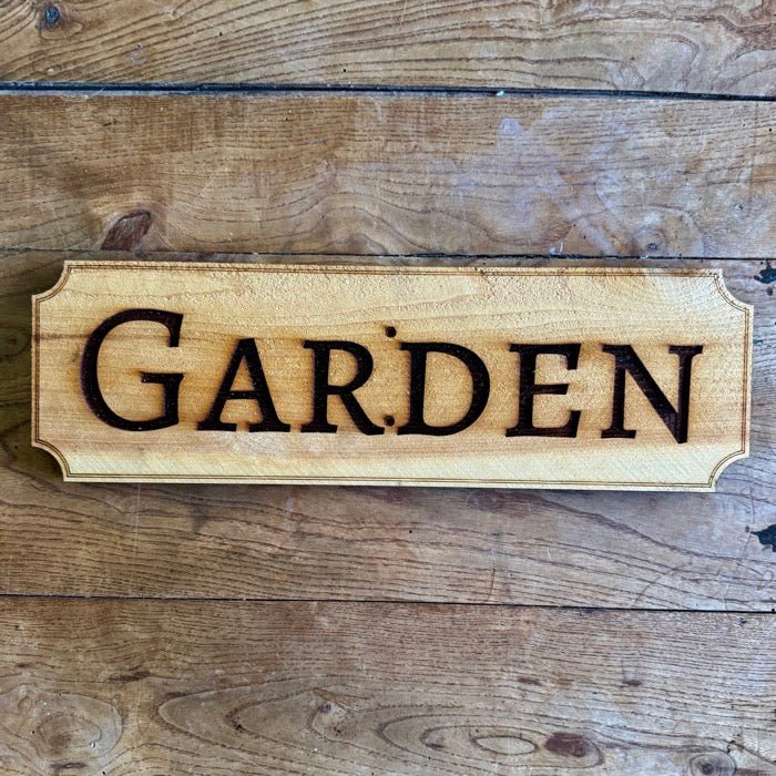 Garden Sign - Made in USA with American Cedar from The Celtic Farm