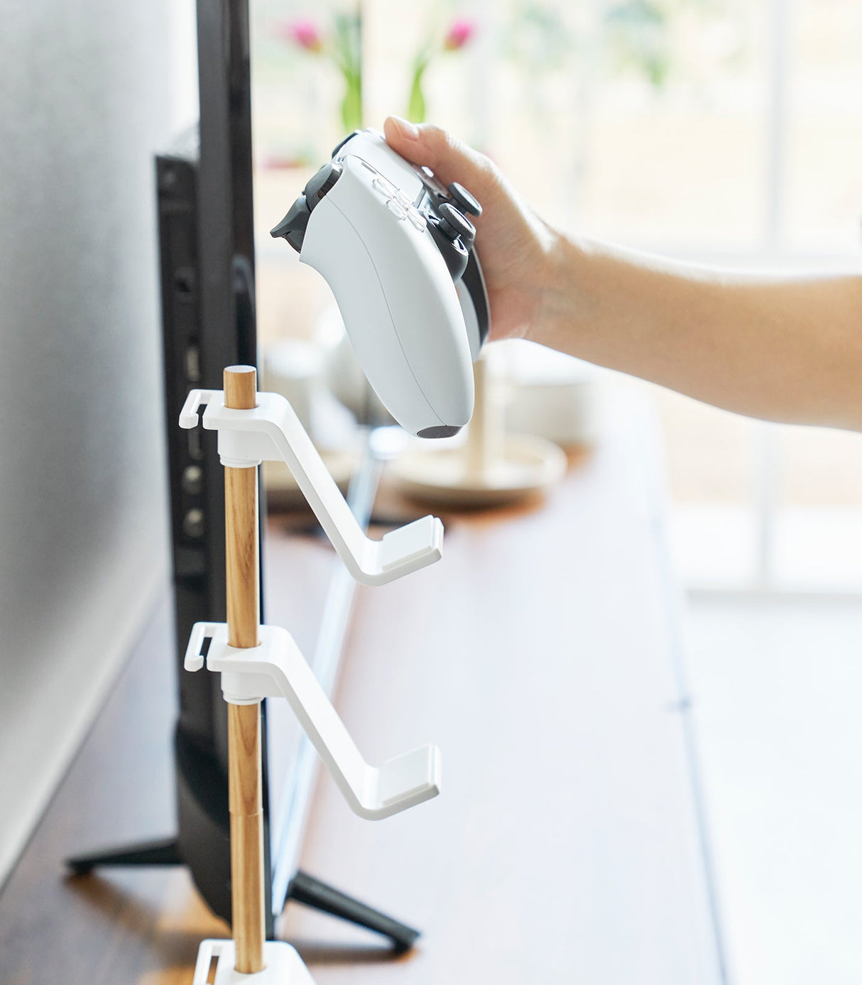 Controller Stand - Steel + Wood from Yamazaki Home