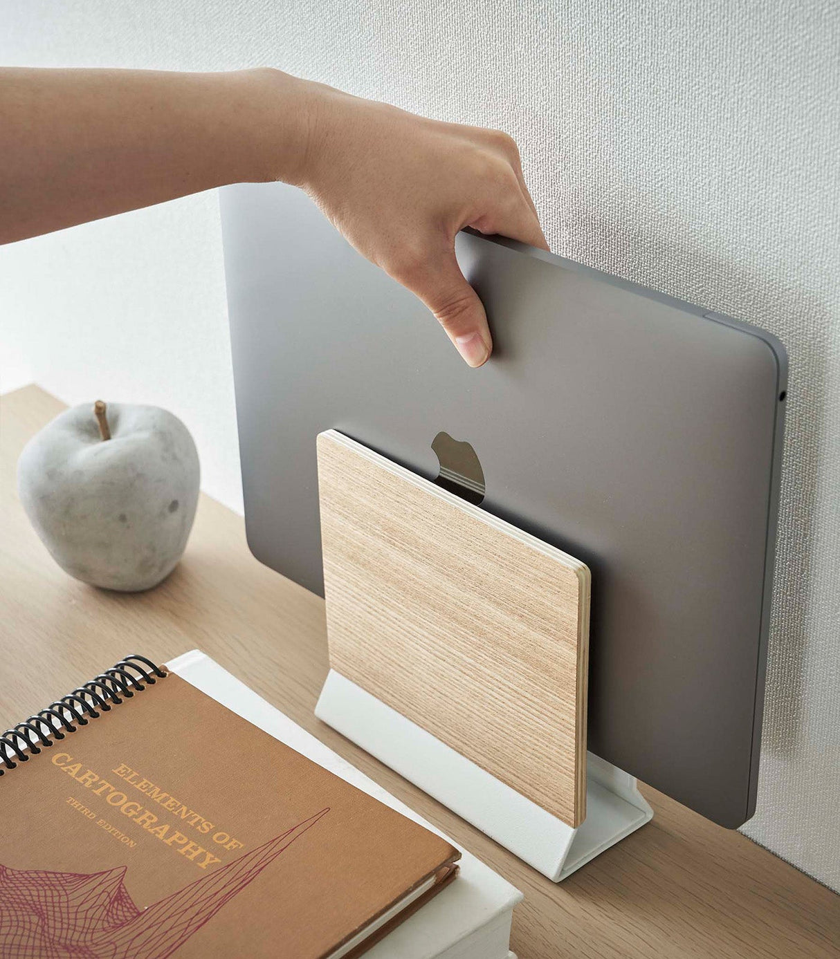 Slim Laptop Stand - Steel + Wood from Yamazaki Home