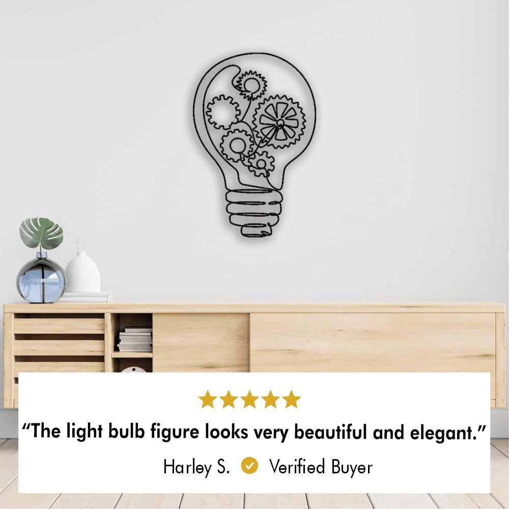 Light Bulb Metal Wall Art from VITAHOME DESIGN LLC
