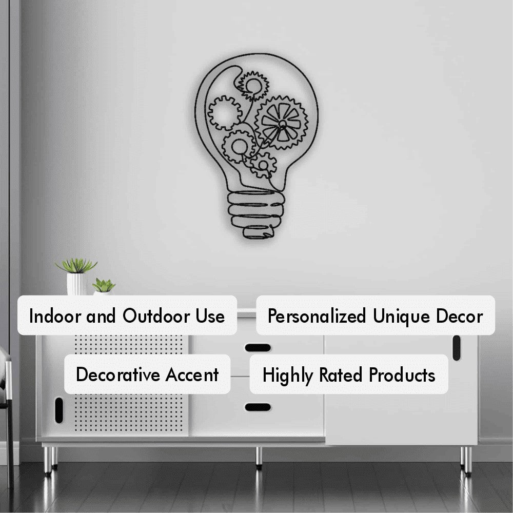 Light Bulb Metal Wall Art from VITAHOME DESIGN LLC