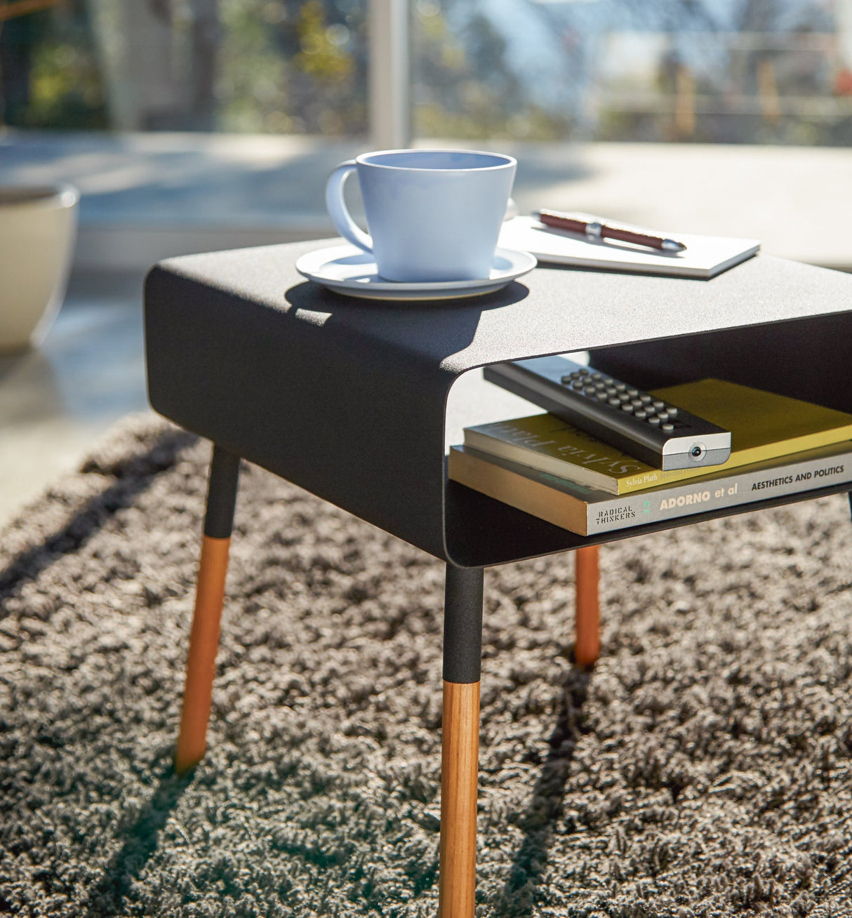 Storage Table - Two Sizes - Steel + Wood from Yamazaki Home