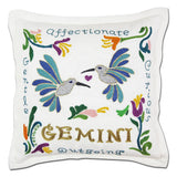 Gemini Astrology Hand-Embroidered Pillow by Cat Studio from Quirks!