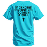 If Genders Confuse You, Go Milk a Bull Men's T-Shirt From Combat Iron Apparel