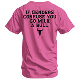 If Genders Confuse You, Go Milk a Bull Men's T-Shirt From Combat Iron Apparel