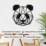 Metal Geometric Panda Line Art from VITAHOME DESIGN LLC