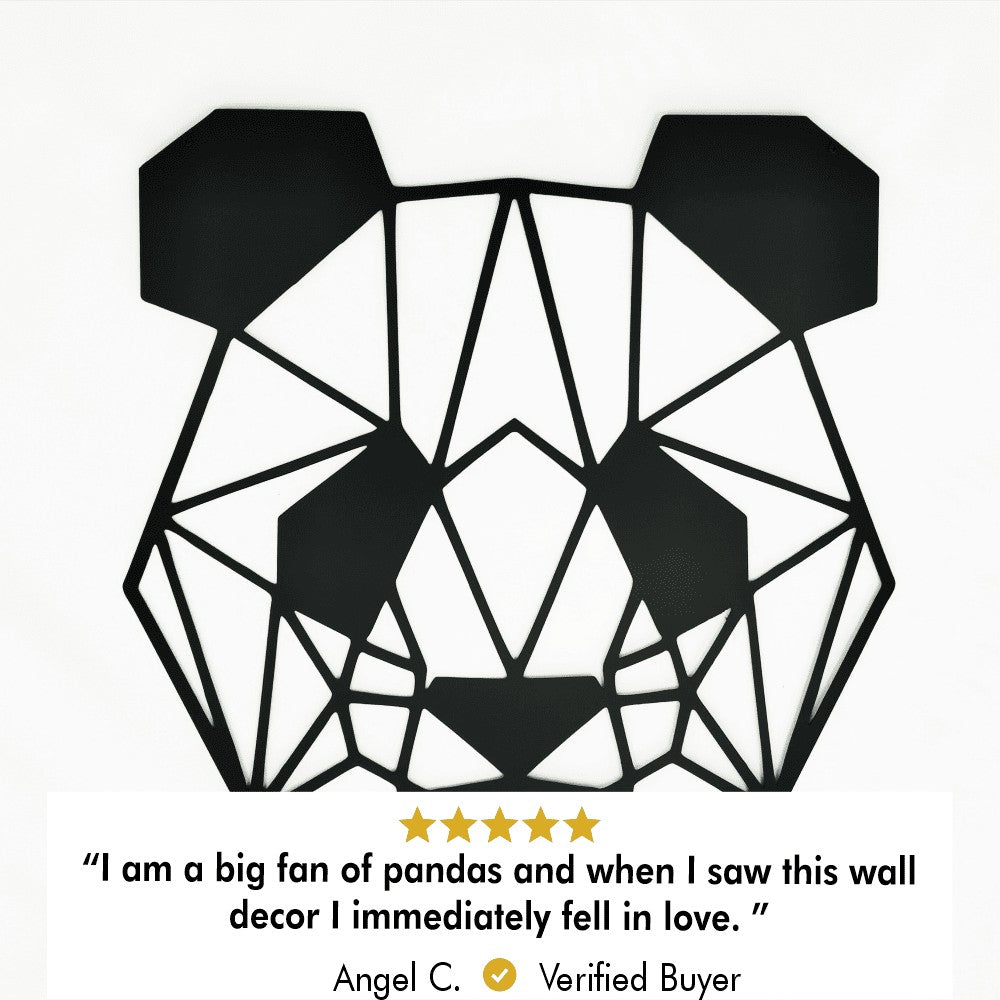 Metal Geometric Panda Line Art from VITAHOME DESIGN LLC