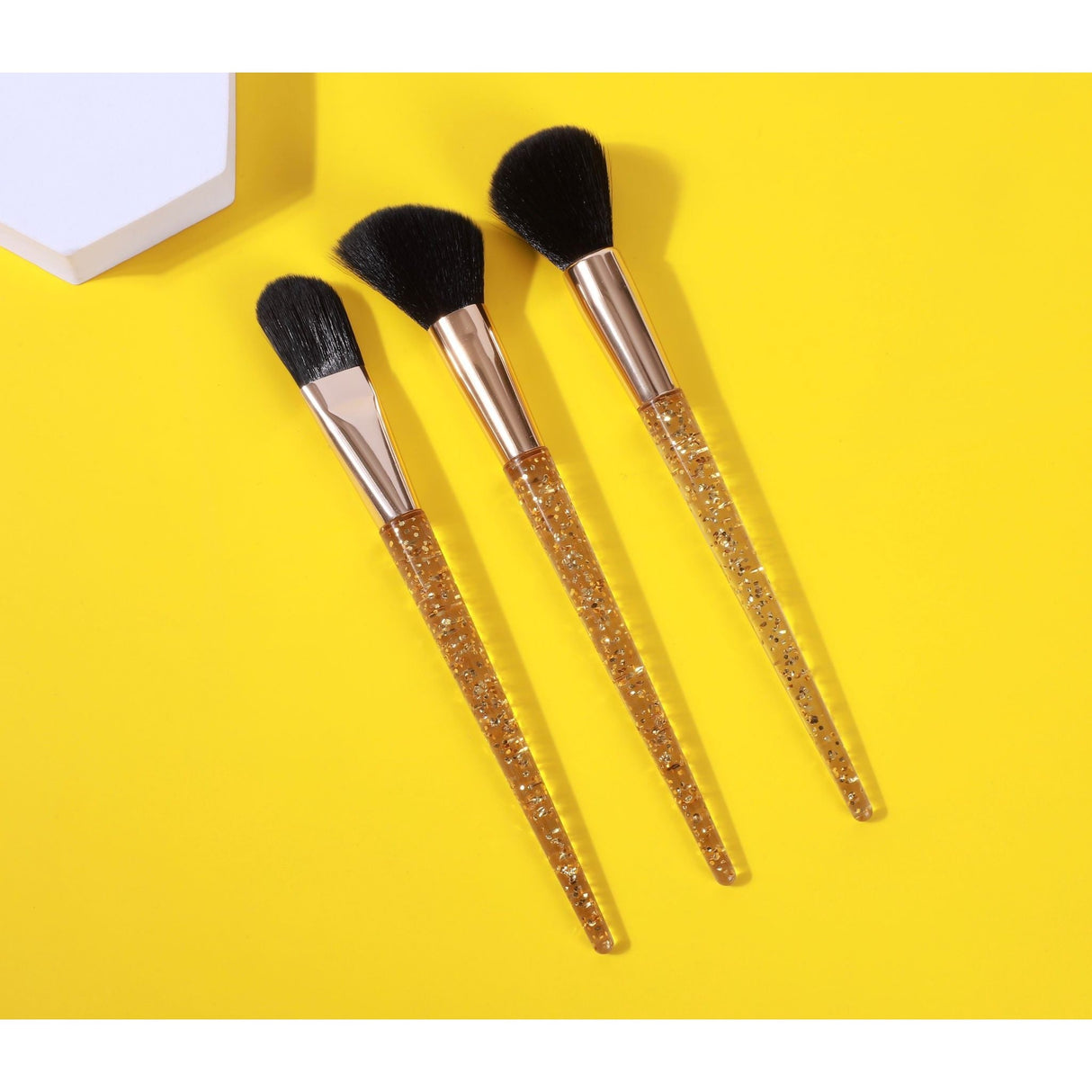 Gold Flakes 3 piece Brush Set from Prolux Cosmetics
