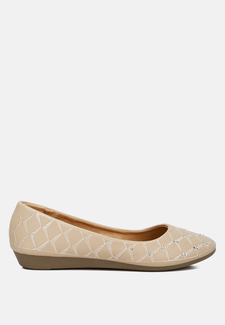 Gia Rhinestone Embellished Women'S Ballerinas from London Rag International