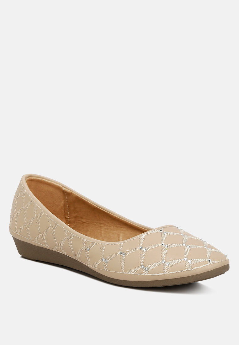 Gia Rhinestone Embellished Women'S Ballerinas from London Rag International