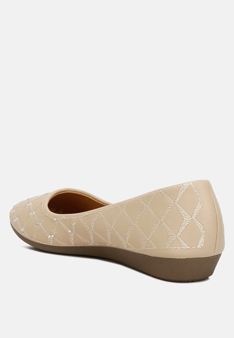 Gia Rhinestone Embellished Women'S Ballerinas from London Rag International