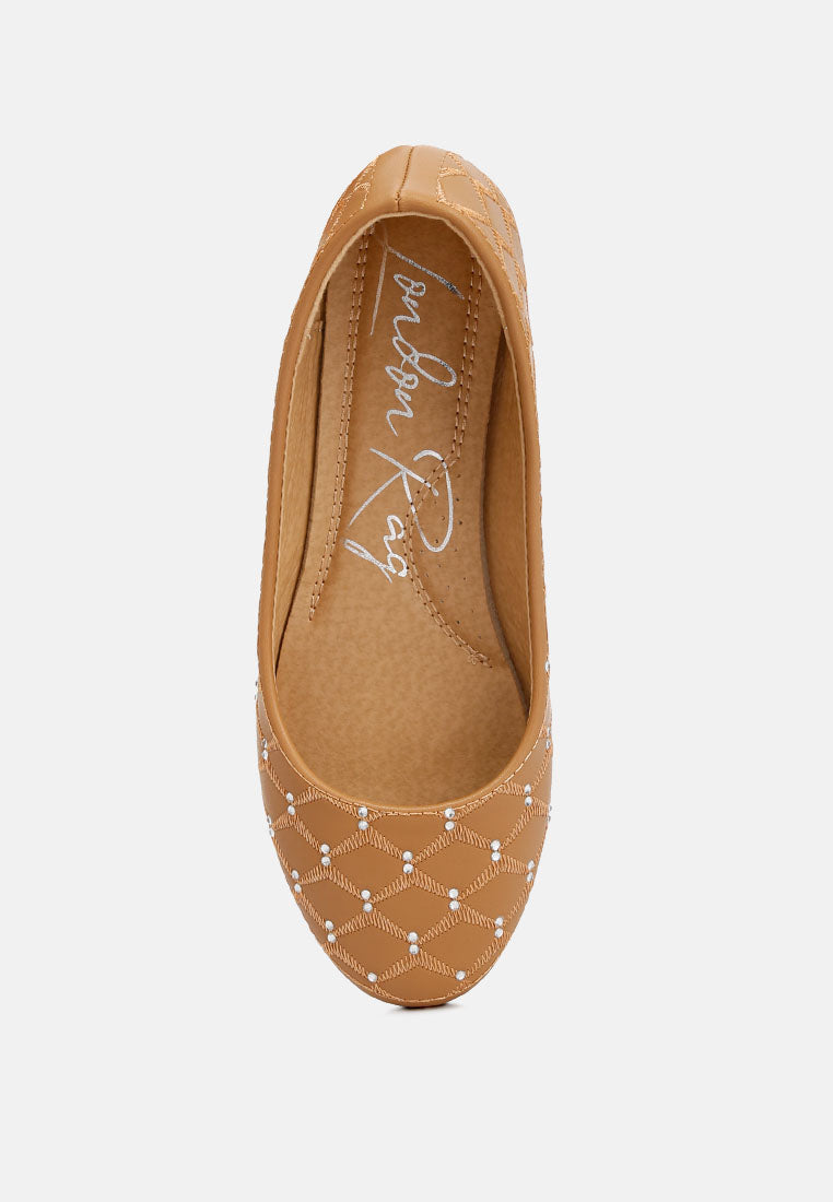 Gia Rhinestone Embellished Women'S Ballerinas from London Rag International