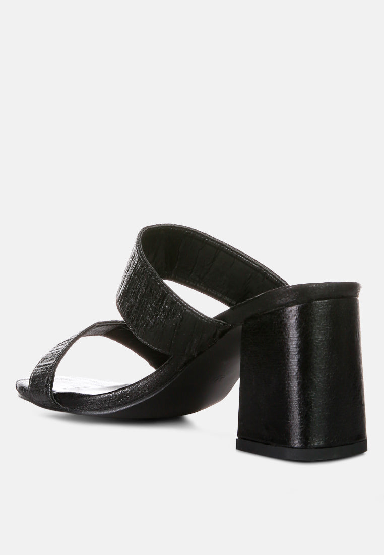 Giblet Metallic Slip On Block Heels from London Rag International