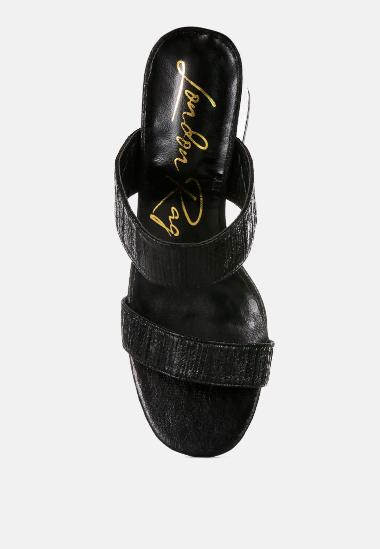 Giblet Metallic Slip On Block Heels from London Rag International