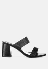 Giblet Metallic Slip On Block Heels from London Rag International