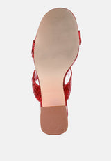 Giblet Metallic Slip On Block Heels from London Rag International