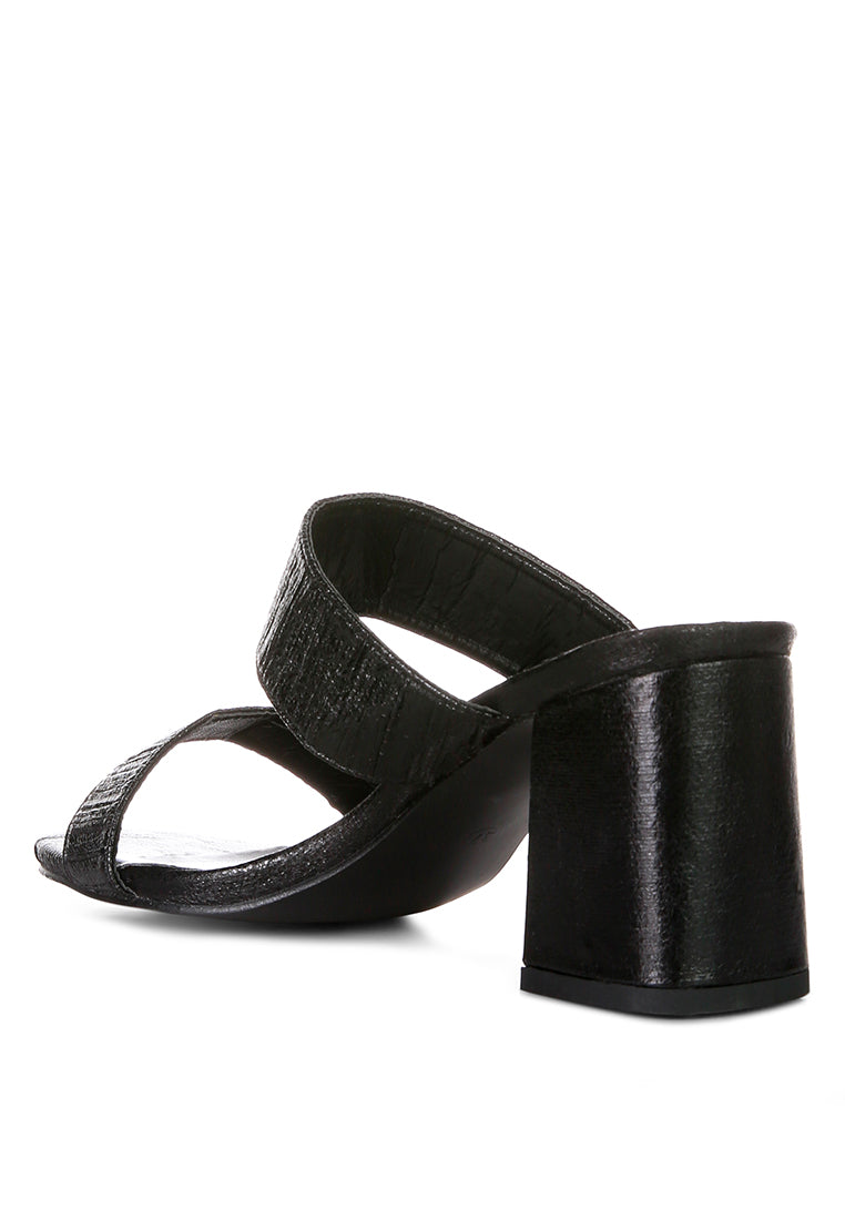 Giblet Metallic Slip On Block Heels from London Rag International