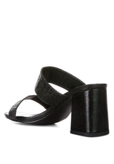 Giblet Metallic Slip On Block Heels from London Rag International