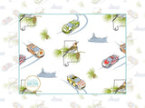 Gift Set: Alabama Baby Muslin Swaddle Blanket and Burp Cloth/Bib Combo from Little Hometown