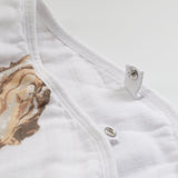Gift Set: Aw Shucks! Oyster Baby Muslin Swaddle Blanket and Burp Cloth/Bib Combo from Little Hometown