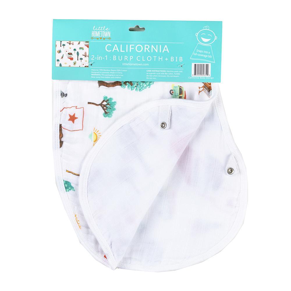 Gift Set: California Baby Muslin Swaddle Blanket and Burp Cloth/Bib Combo from Little Hometown