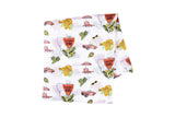 Gift Set: California Girl Muslin Swaddle Blanket and Burp Cloth/Bib Combo from Little Hometown