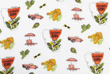 Gift Set: California Girl Muslin Swaddle Blanket and Burp Cloth/Bib Combo from Little Hometown