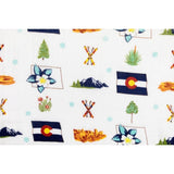 Gift Set: Colorado Baby Muslin Swaddle Blanket and Burp Cloth/Bib Combo from Little Hometown