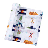 Gift Set: Colorado Baby Muslin Swaddle Blanket and Burp Cloth/Bib Combo from Little Hometown