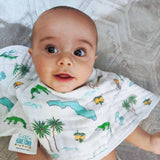Gift Set: Florida Baby Muslin Swaddle Blanket and Burp Cloth/Bib Combo from Little Hometown