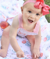 Gift Set: Georgia Girl Muslin Swaddle Blanket and Burp Cloth/Bib Combo from Little Hometown