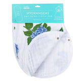 Gift Set: Hydrangeas Baby Muslin Swaddle Blanket and Burp Cloth/Bib Combo from Little Hometown