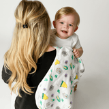 Gift Set: illinois Baby Muslin Swaddle Blanket and Burp Cloth/Bib Combo from Little Hometown