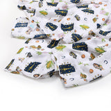 Gift Set: Indiana Baby Muslin Swaddle Blanket and Burp Cloth/Bib Combo from Little Hometown