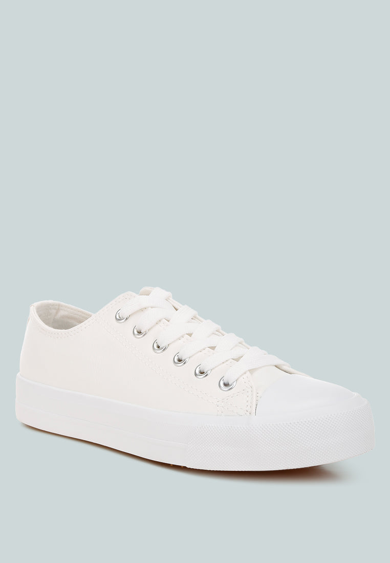 Girdies White Canvas Sneakers from London Rag International