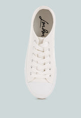 Girdies White Canvas Sneakers from London Rag International