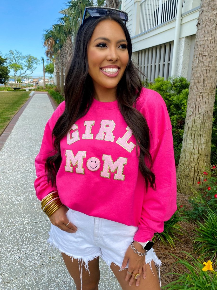 Girl Mom Letter Patch Sweatshirt from United Monograms